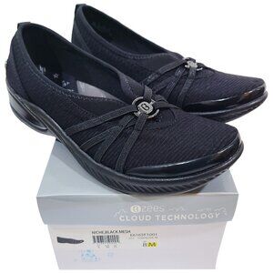 BZees Shoes Wm 8 M Niche Stretch Mesh Slip On Comfort Loafer Sneaker Black